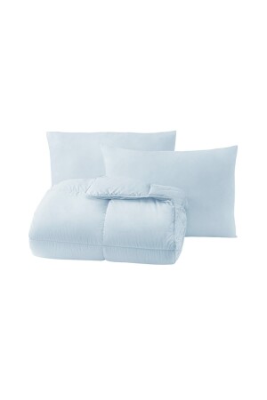 Macaron Tek Kişilik Yorgan- Yastık Set - Mavi - 3