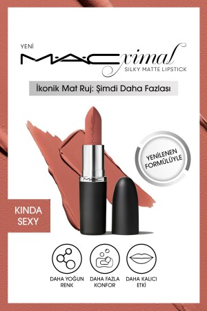 M·A·CXIMAL Silky Matte Lipstick Nemlendirme Etkili Yoğun Renk Sağlayan Ruj - Kinda Sexy - 1