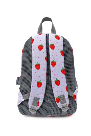 Mädchen-Grundschultasche mit Erdbeermuster, Rucksack, Lunchbox und Stifthalter im 3er-Set - 5