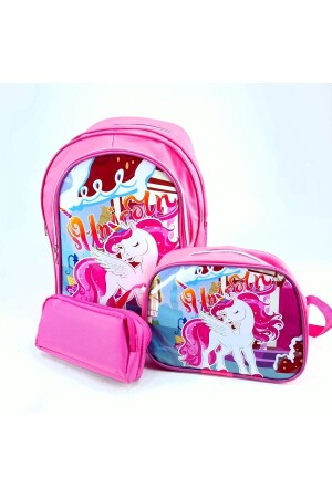 Mädchen Kind illustriert Grundschule Sekundarschule Schüler Schultasche Lunchbox - 3