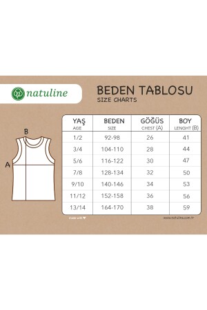 Mädchen-Unterhemden aus gerippter Bio-Baumwolle im 6er-Pack 4002-6 - 4