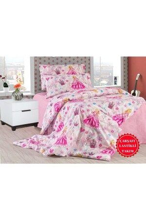 Mädchenzimmer-Prinzessin-gemustertes Einzelbettbezug-Set mit elastischen Laken, Prinzessinneu - 3