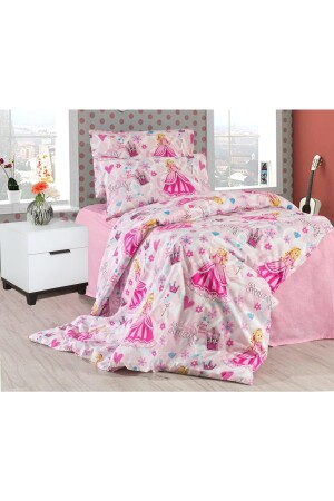 Mädchenzimmer-Prinzessin-gemustertes Einzelbettbezug-Set mit elastischen Laken, Prinzessinneu - 4