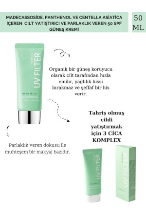 Madecassoside,Panthenol Ve Centella Asiatica Içeren Cilt Yatıştırıcı 50 Spf Güneş Kremi 50 Ml SPF50 - 1