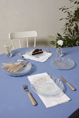 Madison 6 Parça Lüsterli Cam Pasta - Tatlı Seti 21 cm - Karaca