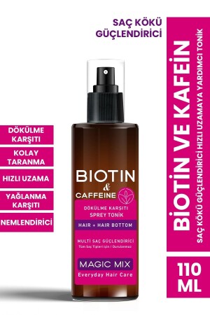 Magic Mix Biotin Ve Kafein Içeren Saç Kökü Güçlendirici Hızlı Uzamaya Yardımcı Tonik 110 ml - 1