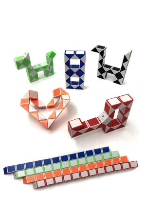 Magic Snake Rubik Şekilden Şekle Giren Sihirli Yılan Zeka Küpü Oyuncak - 1