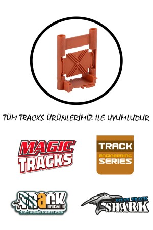 Magic Tracks Aksesuarları 2 Adet Yön Değiştirici Makas- Dinozor Kafa Tünel- Kovboy Kapı - 8