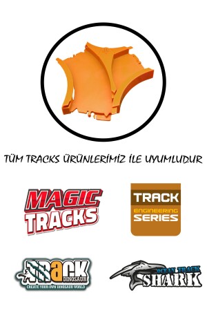 Magic Tracks Zubehör 2 Deflektorscheren – Dinosaurierkopf-Tunnel – Cowboy-Tür - 8