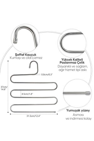 Magischer Kleiderschrank mit 5 Fächern, verchromter Kleiderbügel, Hosenbügel, mehrere Kleiderbügel, dekorativ, 1 Stück - 6