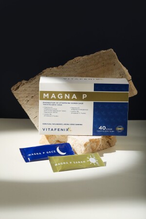 Magna P 40 Beutel veganes Nahrungsergänzungsmittel mit Magnesium und Vitamin B6 - 1