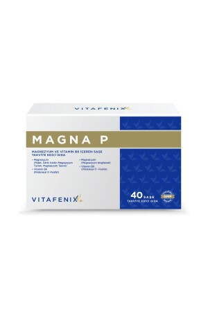 Magna-p Magnezyum ve Vitamin B6 İçeren Şase Takviye Edici Gıda 40 Şase 8683684703041EC - 1