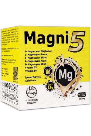 Magnesium 5 Effektivform 3 monatlich 90 Kapseln Magni5 B6 Vitamin D Bisglycinat Taurat Citrat Malatoxid - 8