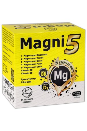 Magnesium 5 Wirkungsform 3 monatlich 90 Kapseln Magni5 B6 Vitamin D Bisglycinat Taurat Citrat Malatoxid TYC00694258212 - 4