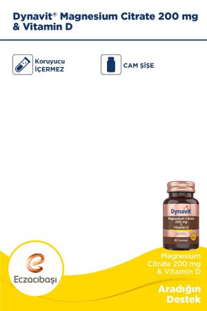 Magnesium Citrate 200 Mg Vitamin D - 60 Tb - 5