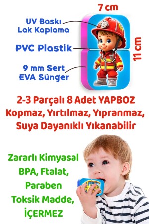 Magnetsiz Bebek Yapbozu Meslekler Islanınca Yapışan - 3