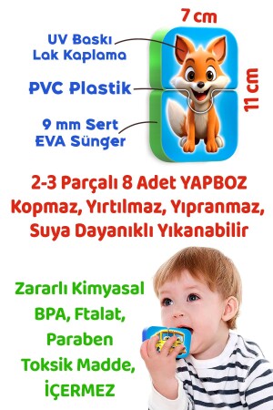 Magnetsiz Bebek Yapbozu Orman Hayvanları Islanınca Yapışan - 3