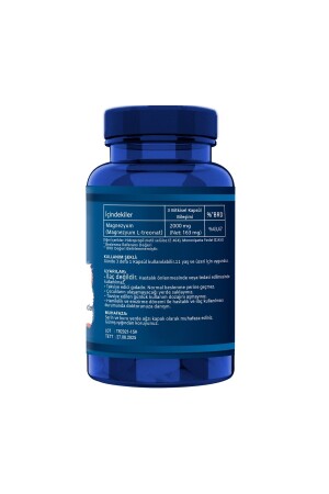 Magnezyum Magnesium L-threonate Vejeteryan 90 Bitkisel Kapsül Magnezyum L-treonat - 4