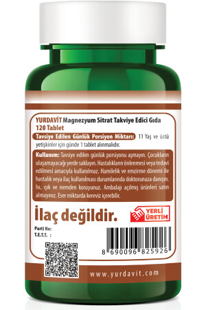 Magnezyum Sitrat 500 Mg 120 Tablet Magnesium Citrate guliz1 - 3