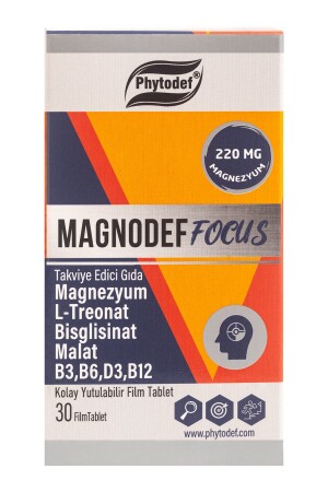 Magnodef Focus Magnesium L-Threonat Bisglycinat Malat 30 Filmtablette - 5