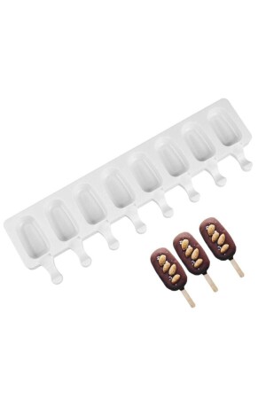 Magnum 8-teilige Silikon-Eisform Mini-Größe und 50 Eiscreme-Stickssubukl BT934 - 1