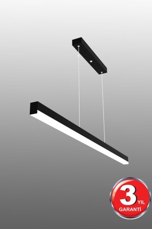 Magro 100cm ( Siyah Kasa, Beyaz Işık ) Ledli Sarkıt Lineer Modern Led Avize, Salon, Mutfak, Masa Magro-100-Siyah - 3