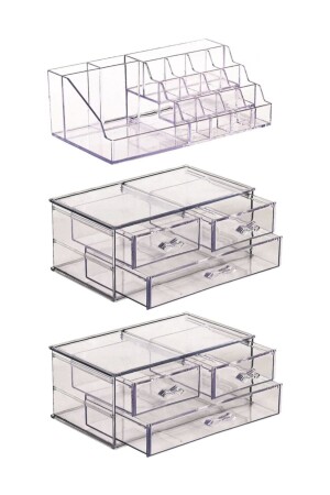 Make-up-Organizer-Set, 5 Etagen, 6 Schubladen, Acryl-Organizer - 2