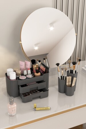 Make-up-Organizer und Kosmetik-Aufbewahrungsbox, Organizer, 2er-Set, 2er-Set, SIERRA SANDY ANTHRACITE - 1