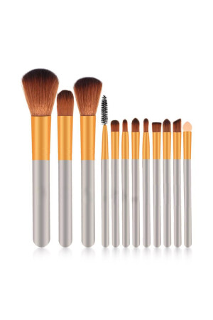 Make-up-Pinsel-Set 12-teilig mit Bambusgriff in spezieller Metallbox RA2546 - 1