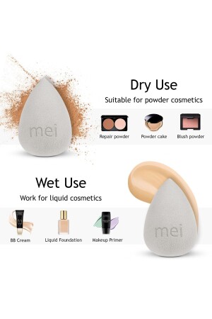 Make-up-Schwamm, nicht absorbierender Foundation-Schwamm, Kaffeetasse, hygienisch, Limestone 1 Pro 1 Mini - 7