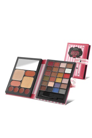 Make-up-Set mit Tasche, 24-teiliger Lidschatten-Palette und Lippenstift - 1