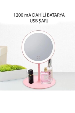 Make-up-Spiegel Touch LED beleuchtete runde Tischplatte weiß SKStore-012 - 3