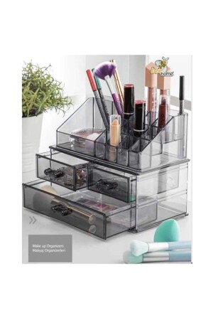 Make-up- und Kosmetik-Organizer, Schubladen-Organizer, 2-lagig, transparent, brs-061023-96 - 1