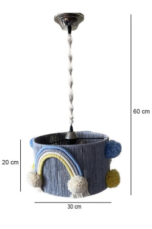 Makramee-Seil-Pompom-Kronleuchter EVM-016 - 5