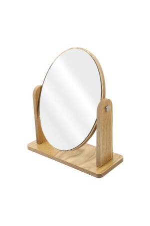 Makyaj Aynası Ahşap Masa Aynası Oval Ayarlanabilir Makeup Mirror 18cm Ahşap - 3