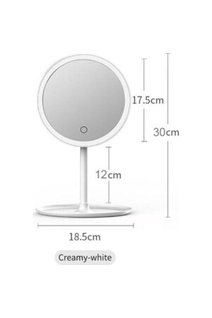 Makyaj Aynası Dokunmatik Led Işıklı Yuvarlak Masa Üstü Beyaz SKStore-012 - 1