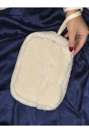 Makyaj Çantası- Kozmetik Çantası- Makyaj Organizer- Büyük Boy- Astarlı- Makeup Bag- puffy- peluş - 2