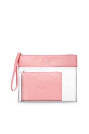 Makyaj Çantası - Transparent Beauty Case 003 Pink 01 - 1