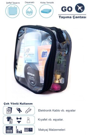 كيس مميز للسياحة الواحدة الشفافة - التخزين - التجميل - الأقمشة المقاومة للماء - Woys Bags