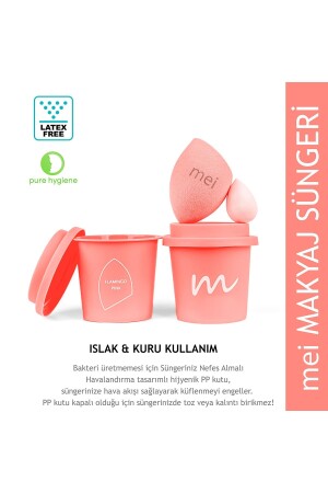 Makyaj Süngeri Fondöten Emmeyen Sponge Coffee Cup Hijyenik Flamingo Pink 1 Pro 1 Mini - 4