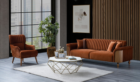 Maledivisches Holzsofa-Set - 3