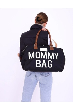 Mama-Tasche, schwarz, große Mutter-Baby-Pflegetasche mmyplt123 - 2