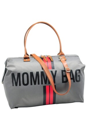 Mama-Taschen-Design, gestreift, grau, Mutter-, Babypflege- und Damentasche - 1