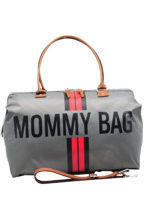 Mama-Taschen-Design, gestreift, grau, Mutter-, Babypflege- und Damentasche - 3