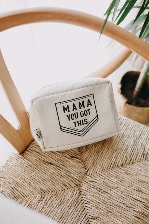 Mama You Got This Organizer Mehrzweck-Leinentasche/Make-up-Tasche/Babypflegetasche - 3