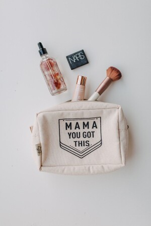 Mama You Got This Organizer Mehrzweck-Leinentasche/Make-up-Tasche/Babypflegetasche - 4