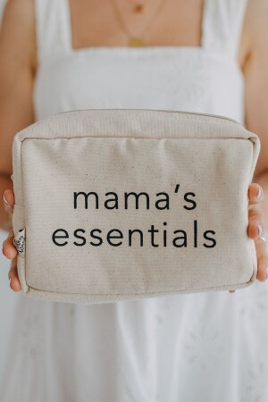 Mama's Essentials Organizer Çok Amaçlı Kanvas Çanta - Makyaj Çantası - Bebek Bakım Çantası - 2