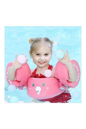 Mambobaby Schwimmweste/Schwimmweste für Babys/Kinder – Baby-Armring Pink BabyFloat1 - 6
