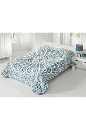 Mandala-Türkis-Decke für Doppelbett, 4 kg - 2