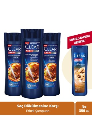 Männer wirksames Shampoo gegen Schuppen gegen Haarausfall 350 ml X3 - 2